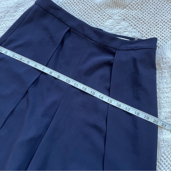 Alice + Olivia Larissa trousers navy high waisted medium flowy split leg tulip - Picture 14 of 15